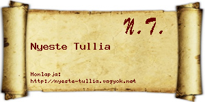 Nyeste Tullia névjegykártya